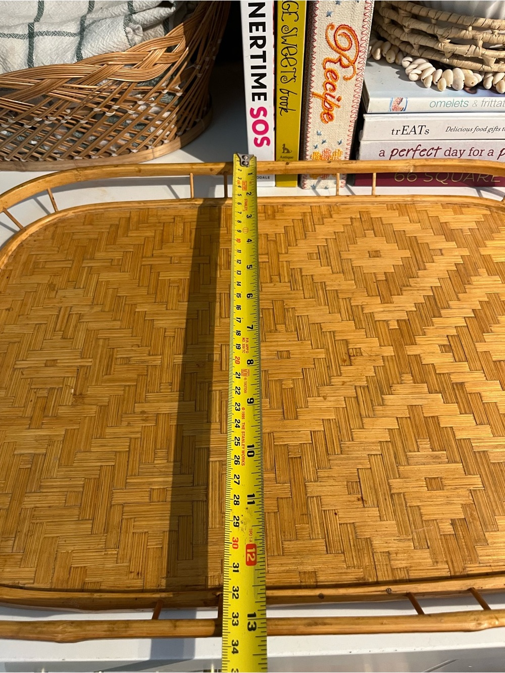 Vintage Woven Rattan Serving Tray - Picture 9 of 10